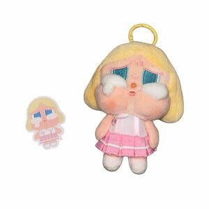 POP MART • Crybaby Sunset Concert Series Pink White Plush Crying Face Pendant